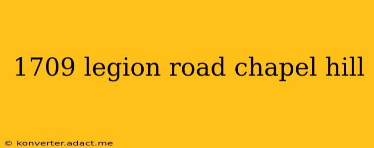 1709 legion road chapel hill