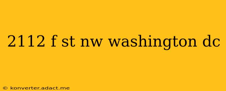 2112 f st nw washington dc