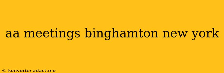 aa meetings binghamton new york