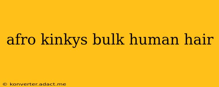 afro kinkys bulk human hair