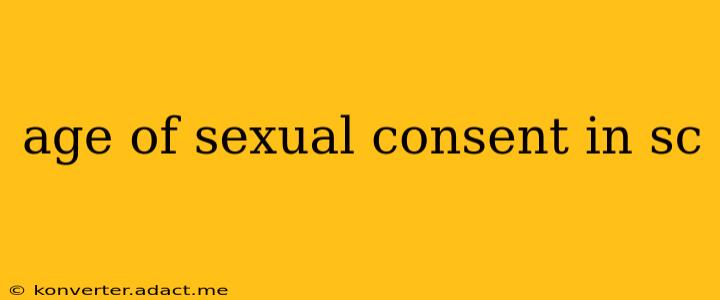age of sexual consent in sc