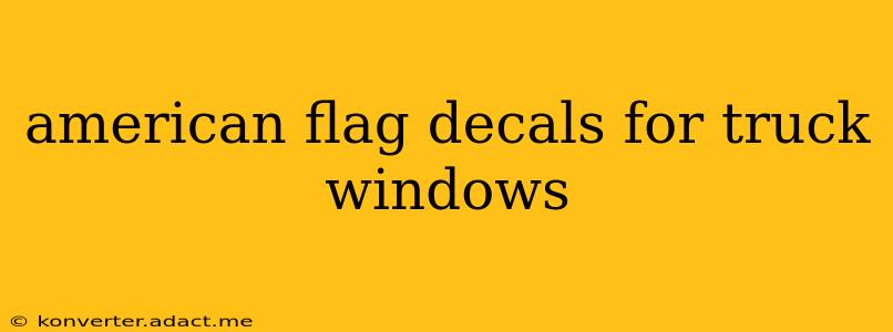 american flag decals for truck windows