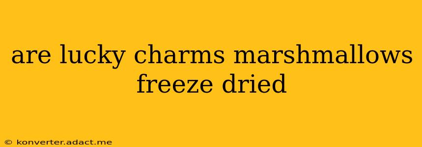 are lucky charms marshmallows freeze dried