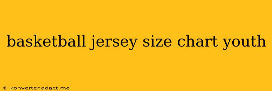 basketball jersey size chart youth