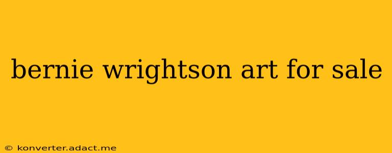 bernie wrightson art for sale