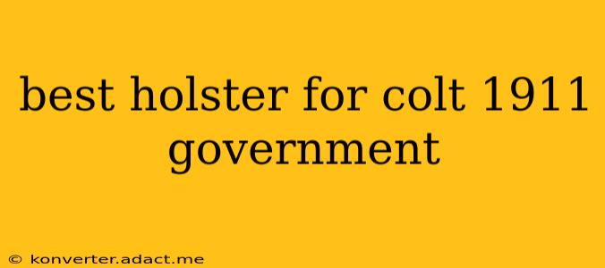 best holster for colt 1911 government