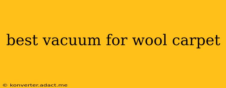 best vacuum for wool carpet