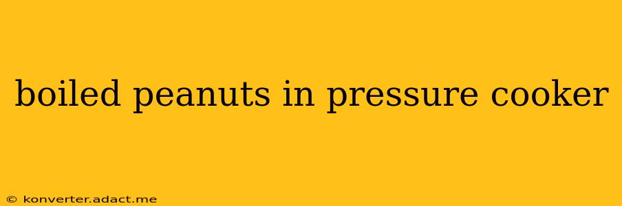 boiled peanuts in pressure cooker