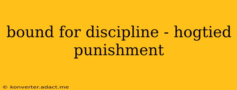 bound for discipline - hogtied punishment bound for discipline - hogtied punishment