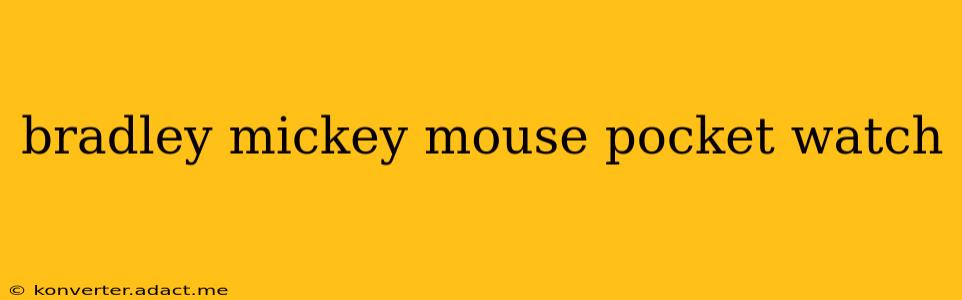 bradley mickey mouse pocket watch