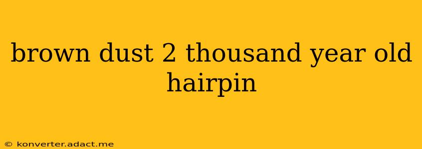 brown dust 2 thousand year old hairpin