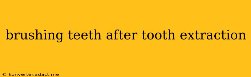 brushing teeth after tooth extraction