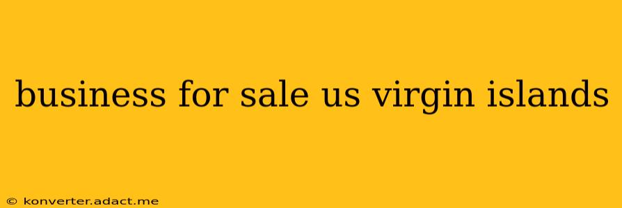 business for sale us virgin islands