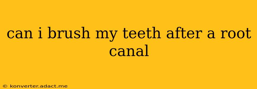 can i brush my teeth after a root canal