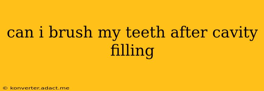 can i brush my teeth after cavity filling