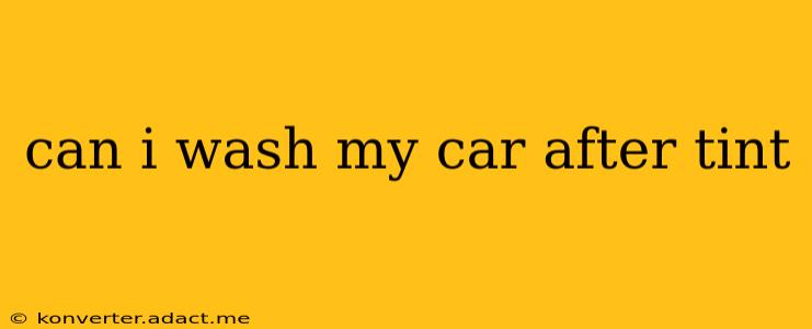 can i wash my car after tint