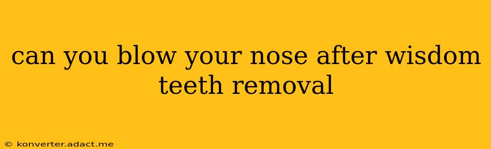 can you blow your nose after wisdom teeth removal