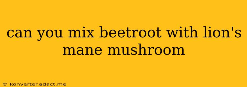 can you mix beetroot with lion's mane mushroom