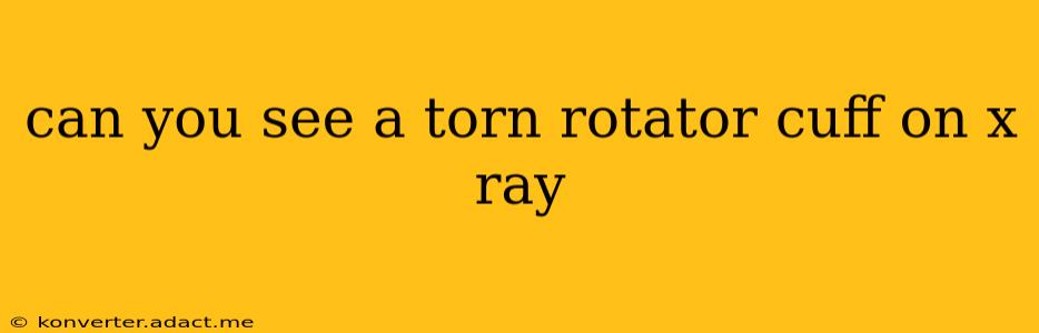 can you see a torn rotator cuff on x ray