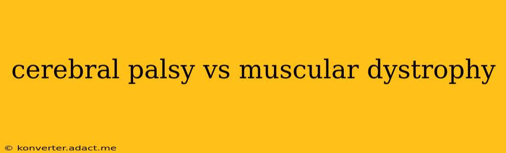 cerebral palsy vs muscular dystrophy
