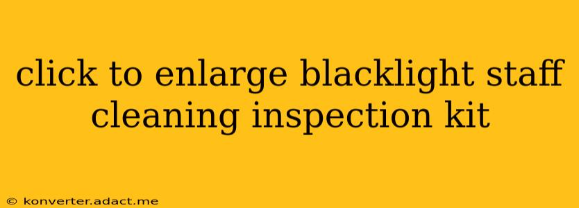 click to enlarge blacklight staff cleaning inspection kit