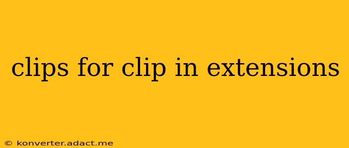 clips for clip in extensions