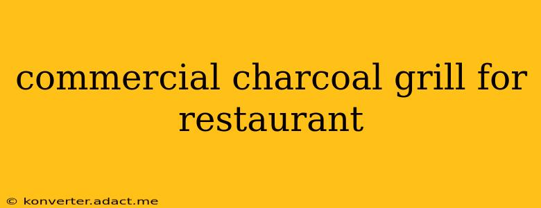 commercial charcoal grill for restaurant