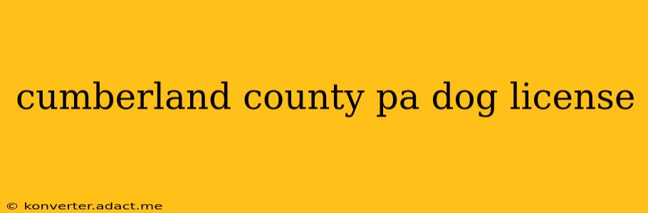 cumberland county pa dog license