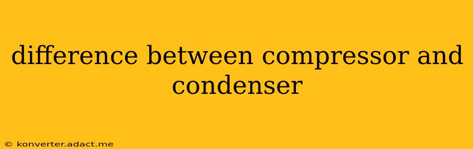difference between compressor and condenser