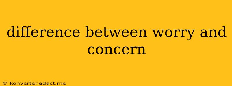 difference between worry and concern