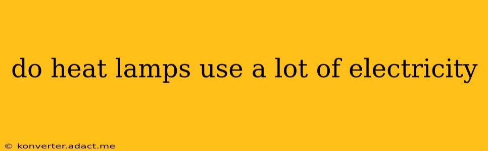do heat lamps use a lot of electricity