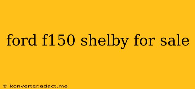 ford f150 shelby for sale