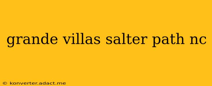 grande villas salter path nc