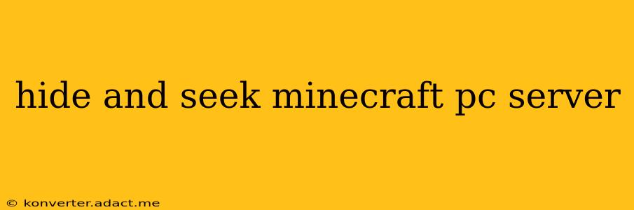 hide and seek minecraft pc server