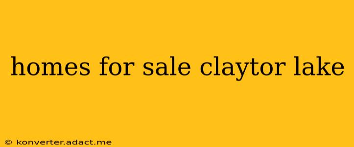 homes for sale claytor lake