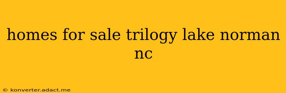 homes for sale trilogy lake norman nc