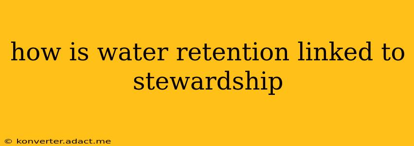 how is water retention linked to stewardship