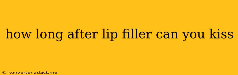 how long after lip filler can you kiss
