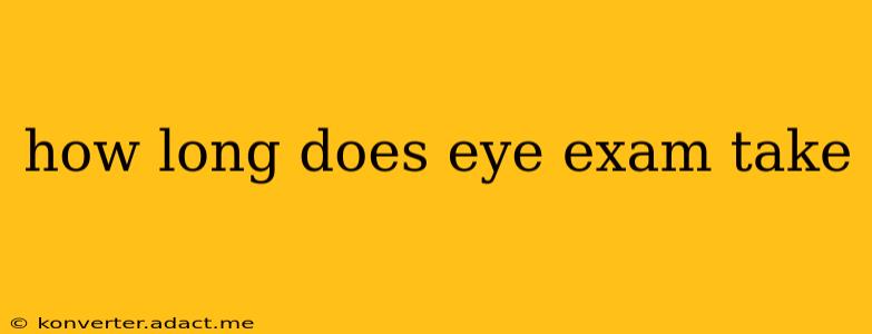 how long does eye exam take