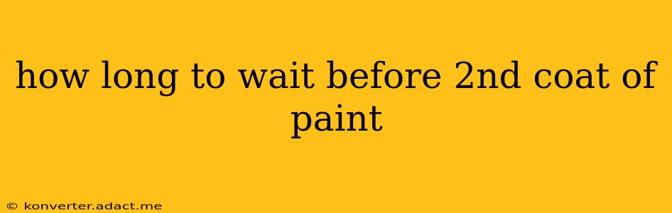 how long to wait before 2nd coat of paint