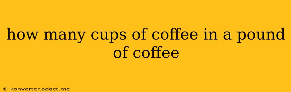 how many cups of coffee in a pound of coffee