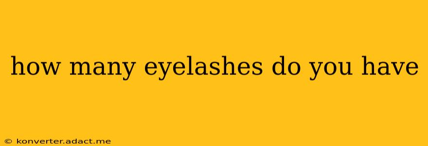 how many eyelashes do you have