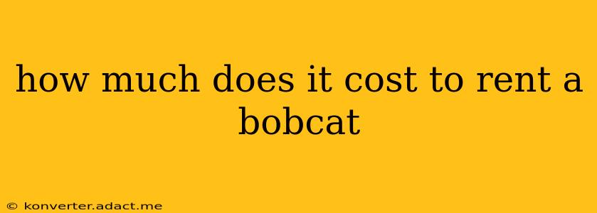 how much does it cost to rent a bobcat