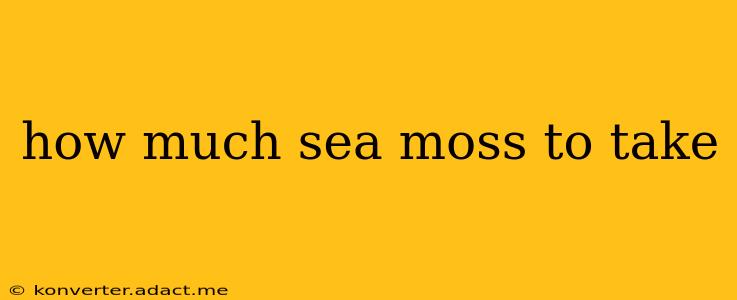 how much sea moss to take