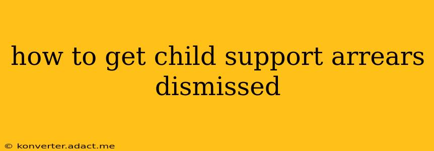 how to get child support arrears dismissed