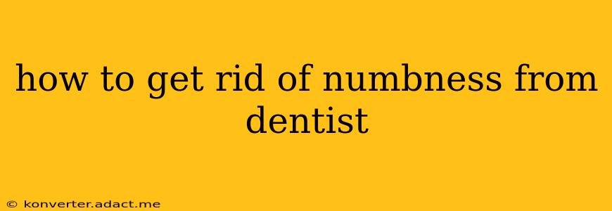 how to get rid of numbness from dentist