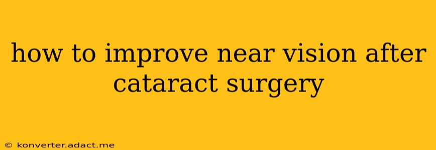 how to improve near vision after cataract surgery
