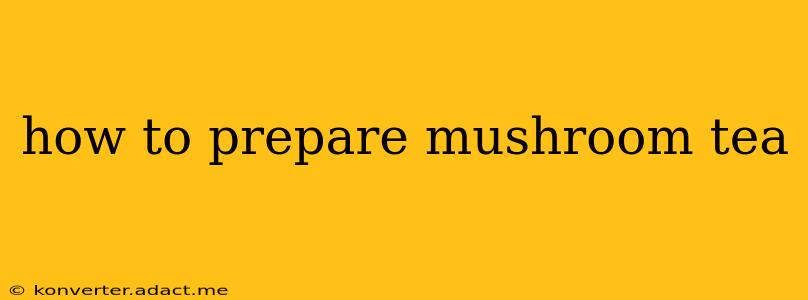 how to prepare mushroom tea