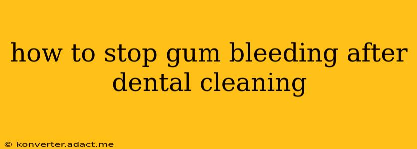 how to stop gum bleeding after dental cleaning