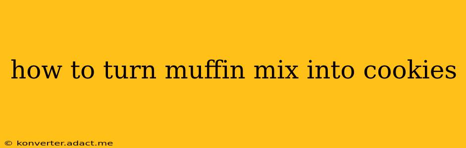 how to turn muffin mix into cookies